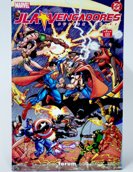 COMICS JLA VENGADORES 2 BUSIEK PÉREZ MARVEL DC FORUM GRAPA DE KIOSCO