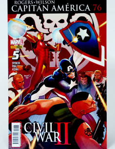 CÓMIC RÓGER WILSON CAPITAN AMERICA 76 PANINI MARVEL GRAPA...