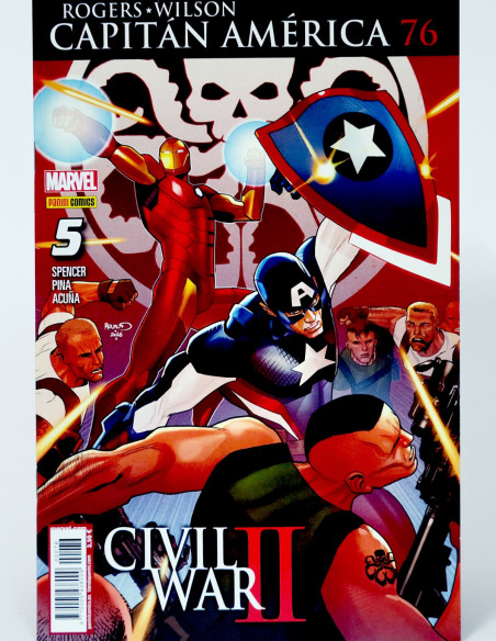 CÓMIC RÓGER WILSON CAPITAN AMERICA 76 PANINI MARVEL GRAPA DE KIOSCO
