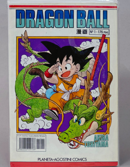 CÓMIC DRAGON BALL 1 SERIE BLANCA ULTIMA PAGINA COLOREADA PLANETA AGOSTINI GRAPA BUEN ESTADO