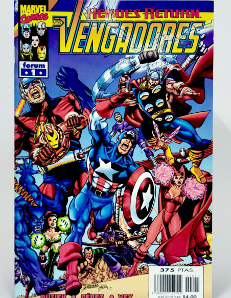 CÓMIC LOS VENGADORES 1 HEROES RETURN VOL.3 FORUM MARVEL VOLUMEN GRAPA DE KIOSCO