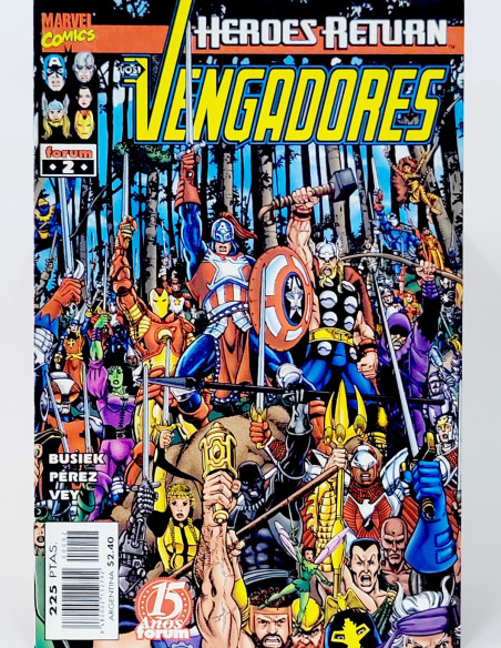 CÓMIC LOS VENGADORES 2 HEROES RETURN VOL.3 FORUM MARVEL VOLUMEN GRAPA DE KIOSCO