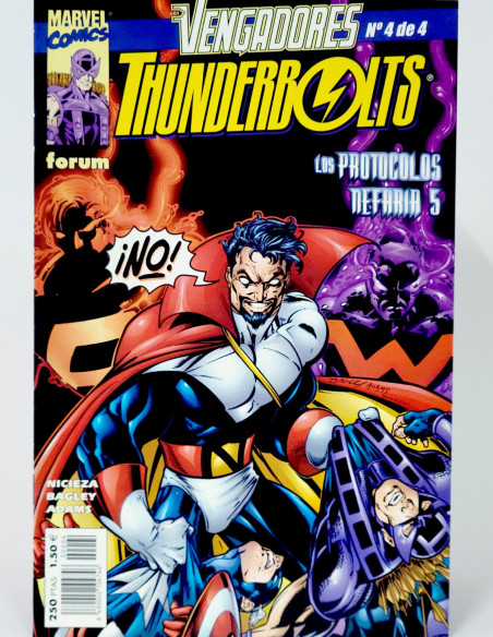 CÓMIC THUNDERBOLTS 4 VOL.1 LOS VENGADORES FORUM MARVEL VOLUMEN GRAPA DE KIOSCO