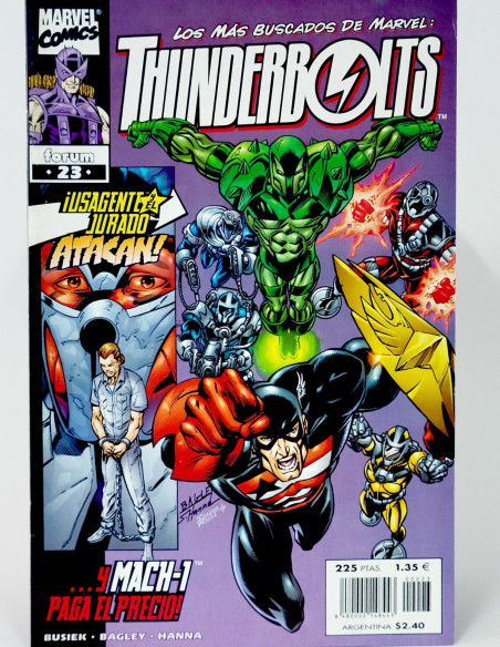 CÓMIC THUNDERBOLTS 23 VOL.1 FORUM MARVEL VOLUMEN GRAPA DE KIOSCO