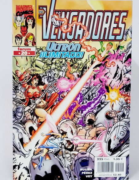CÓMIC LOS VENGADORES 20 ULTRON ILIMITADO VOL.3 FORUM MARVEL VOLUMEN GRAPA DE KIOSCO