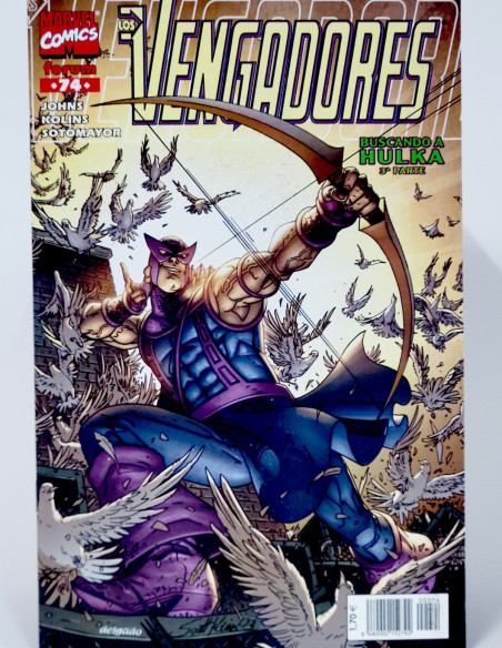 CÓMIC LOS VENGADORES 74 VOL.3 BUSCANDO A HULKA FORUM MARVEL VOLUMEN GRAPA DE KIOSCO
