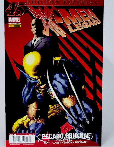 CÓMIC X-MEN LEGADO 45 PECADO ORIGINAL EDICIÓN ESPECIAL PANINI MARVEL GRAPA DE KIOSCO