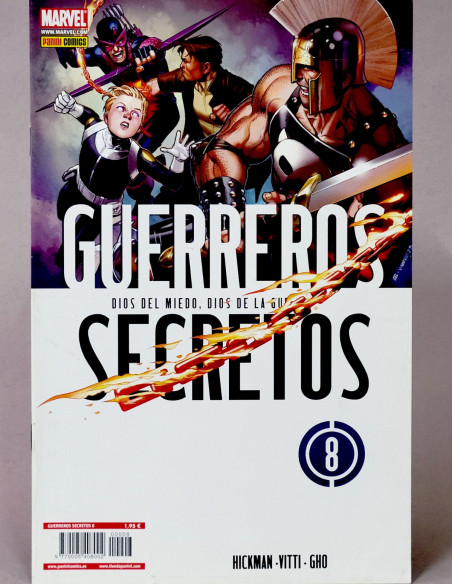 CÓMIC GERREROS SECRETOS 8 DIOS DEL MIEDO DIOS DE LA GUERRA PANINI MARVEL GRAPA EXCELENTE ESTADO