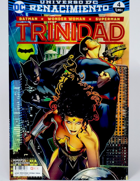 CÓMIC TRINIDAD 4 BATMAN WONDER WOMAN SUPERMAN DC ECC GRAPA EXCELENTE ESTADO