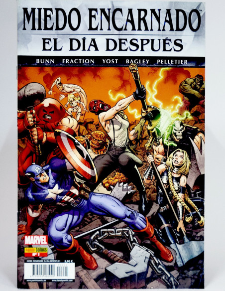 CÓMIC MIEDO ENCARNADO EL DIA DESPUÉS 1 PANINI MARVEL GRAPA CASI EXCELENTE ESTADO