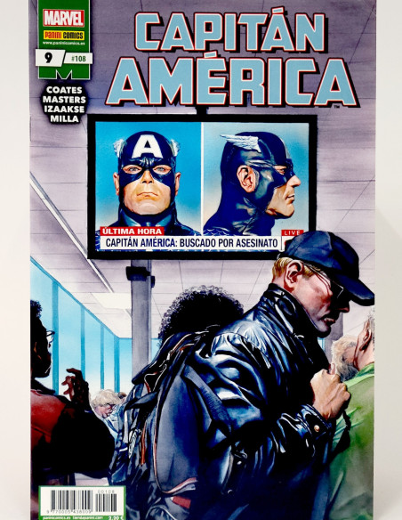 CÓMIC CAPITAN AMÉRICA 108 PANINI MARVEL GRAPA CASI EXCELENTE ESTADO