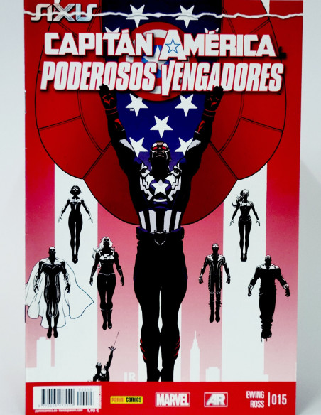 CÓMIC CAPITAN AMÉRICA PODEROSOS VENGADORES 15 AXIS PANINI MARVEL GRAPA DE KIOSCO