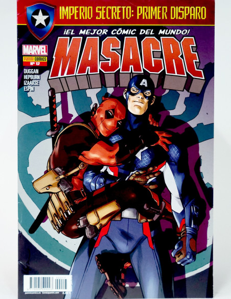 CÓMIC MASACRE 17 IMPERIO SECRETO PRIMER DISPARO PANINI MARVEL GRAPA MUY BUEN ESTADO