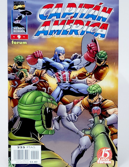 CÓMIC CAPITAN AMÉRICA 9 HEROES REBORN FORUM MARVEL GRAPA DE KIOSCO