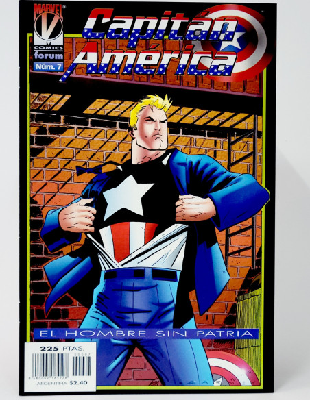 CÓMIC CAPITAN AMÉRICA 7 VOL.3 EL HOMBRE SIN PATRIA FORUM MARVEL VOLUMEN GRAPA DE KIOSCO