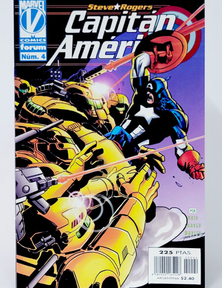 CÓMIC CAPITAN AMÉRICA 4 VOL.3 STEVE ROGERS FORUM MARVEL VOLUMEN GRAPA DE KIOSCO