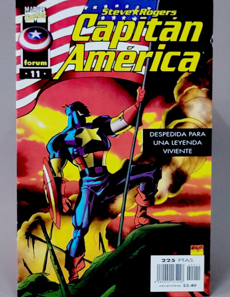CÓMIC CAPITAN AMÉRICA 11 VOL.3 STEVE ROGERS FORUM MARVEL VOLUMEN GRAPA DE KIOSCO