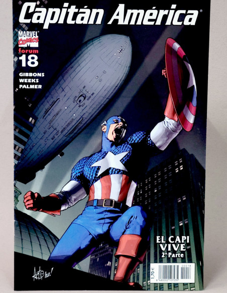 CÓMIC CAPITAN AMÉRICA 18 VOL.5 EL CAPI VIVE FORUM MARVEL VOLUMEN GRAPA DE KIOSCO
