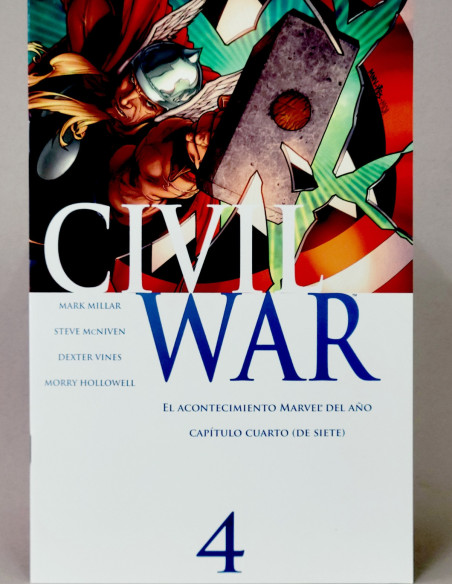 CÓMIC CIVIL WAR 4 EDICIÓN ESPECIAL PORTADAS ALTERNATIVAS PANINI MARVEL GRAPA DE KIOSCO