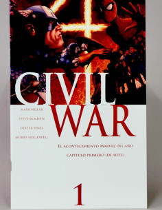 CÓMIC CIVIL WAR 1 EDICIÓN ESPECIAL PANINI MARVEL GRAPA DE...
