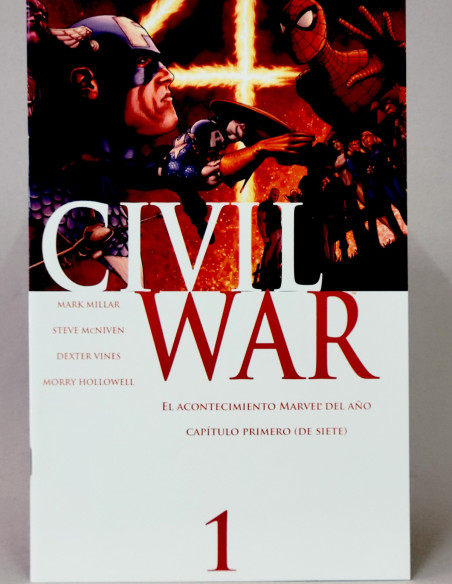 CÓMIC CIVIL WAR 1 EDICIÓN ESPECIAL PANINI MARVEL GRAPA DE KIOSCO