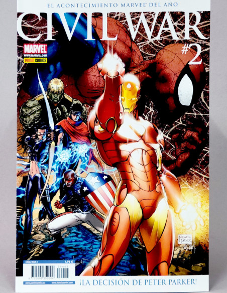 CÓMIC CIVIL WAR 2 LA DECISIÓN DE PETER PARKER PANINI MARVEL GRAPA DE KIOSCO