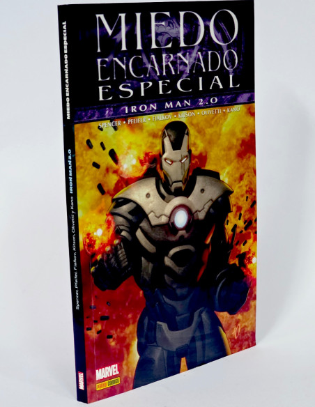 CÓMIC MIEDO ENCARNADO ESPECIAL IRON MAN 2.0 PANINI MARVEL TAPA BLANDA DE KIOSCO