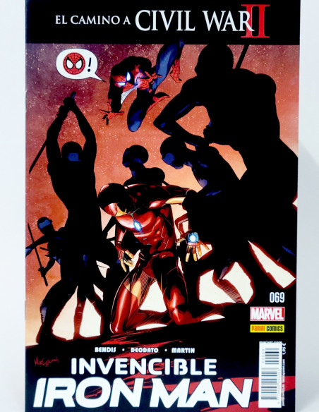 CÓMIC INVENCIBLE IRON MAN 69 EL CAMINO CIVIL WAR II PANINI MARVEL GRAPA DE KIOSCO