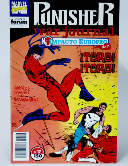 CÓMIC THE PUNISHER WAR JOURNAL 17 TORO TORO FORUM MARVEL GRAPA DE KIOSCO