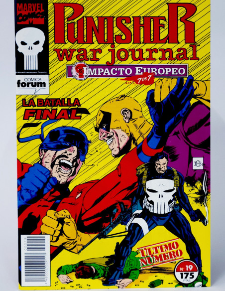 CÓMIC THE PUNISHER WAR JOURNAL 19 LA BATALLA FINAL FORUM MARVEL GRAPA DE KIOSCO