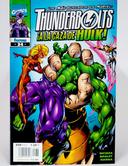 CÓMIC THUNDERBOLTS 34 VOL.1 FORUM MARVEL VOLUMEN GRAPA DE KIOSCO
