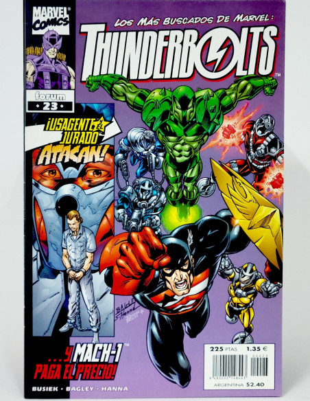 CÓMIC THUNDERBOLTS 23 VOL.1 FORUM MARVEL VOLUMEN GRAPA DE KIOSCO