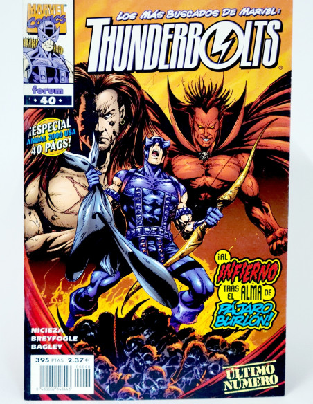 CÓMIC THUNDERBOLTS 40 VOL.1 FORUM MARVEL VOLUMEN GRAPA DE KIOSCO