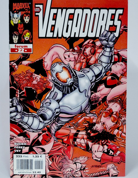 CÓMIC LOS VENGADORES 22 VOL.3 FORUM MARVEL VOLUMEN GRAPA DE KIOSCO