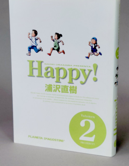 CÓMIC HAPPY 2 NAOKI URASAWA PLANETA DEAGOSTINI MANGA DE KIOSCO CORTE EN EL CANTO