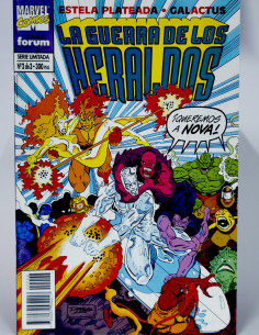 Cómic Marvel Estela Plateada Guerra Heraldos grapa coleccionista