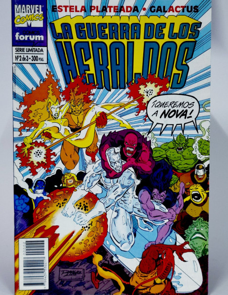 Cómic Marvel Estela Plateada Guerra Heraldos grapa coleccionista