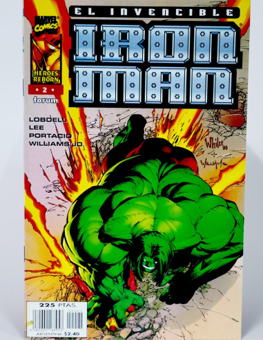 Cómic Iron Man 2 Héroes Reborn Marvel grapa coleccionista