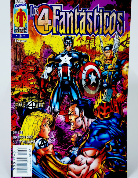 Cómic Marvel Los 4 Fantásticos grapa kiosco Heroes Reborn
