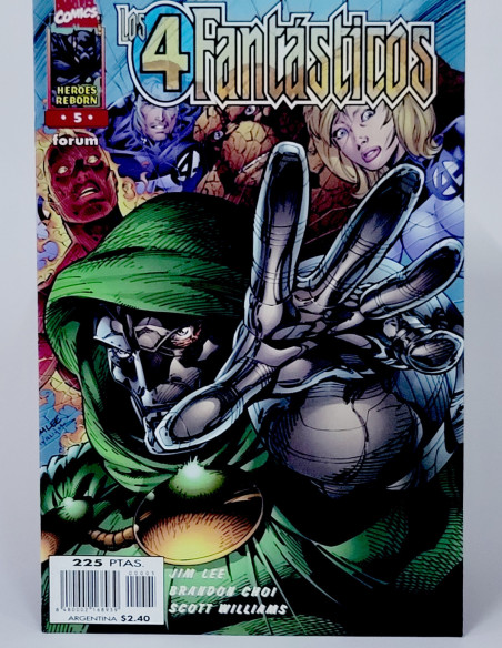 Cómic Marvel Los 4 Fantásticos 5 Heroes Reborn grapa kiosco