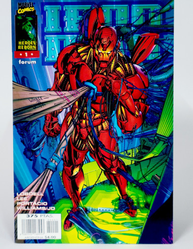 Cómic Heroes Reborn Iron Man Marvel grapa original kiosco