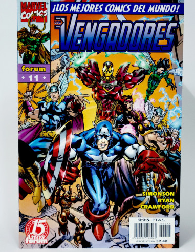 Cómic Marvel Héroes Reborn Vengadores 11 grapa kiosco