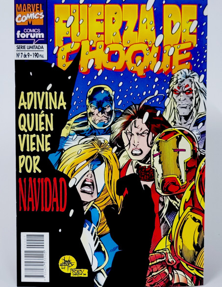 Cómic antiguo Fuerza de Choque Marvel grapa coleccionistas Madrid