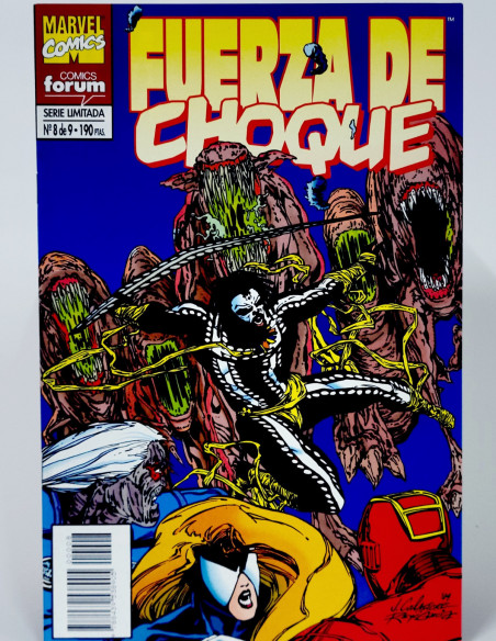 CÓMIC FUERZA DE CHOQUE 8 VOL.1 FORUM MARVEL GRAPA VOLUMEN DE KIOSCO