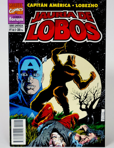 CÓMIC CAPITAN AMÉRICA JAURÍA DE LOBOS 1 LOBEZNO FORUM MARVEL GRAPA DE KIOSCO