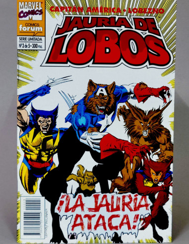 Cómic Capitán América Lobos Marvel grapa antiguo colección Madrid