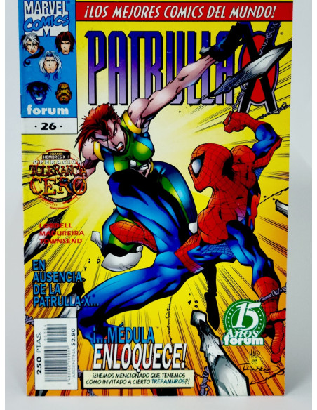 **Cómic antiguo Patrulla-X 26 Médula Vol.2 Marvel coleccionista**