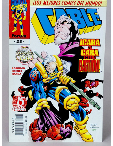 **Cómic antiguo de colección Marvel Cable vs Bastion Vol.2**
