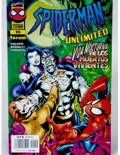 CÓMIC SPIDERMAN UNLIMITED 10 VIDA NOCTURNA DE LOS MUERTOS VIVIENTES...