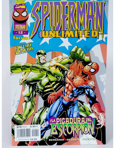 CÓMIC SPIDERMAN UNLIMITED 12 ¡LA PICADURA DEL ESCORPIÓN! FORUM MARV...